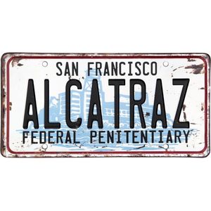 Signs-USA - Souvenir kentekenplaat nummerbord Amerika - verweerd - 30,5 x 15,3 cm - San Francisco - Alcatraz