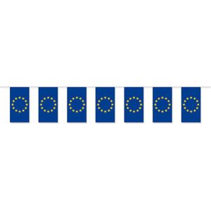 3x stuks slinger Europa van papier 5 meter - Vlaggetjes versieringen/feestartikelen