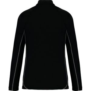 Herensportshirt met lange mouwen ¼ rits 'Proact' Black - S