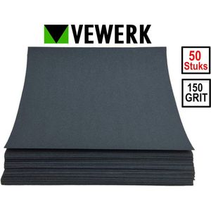 50 Vellen waterproof schuurpapier korrel 150