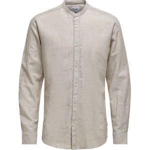 ONLY & SONS ONSCAIDEN LS SOLID LINEN SHIRT NOOS Heren Overhemd - Maat S