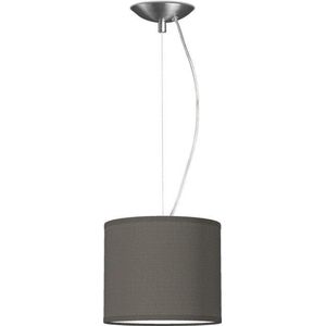 Home Sweet Home hanglamp Bling - verlichtingspendel Deluxe inclusief lampenkap - lampenkap 16/16/15cm - pendel lengte 100 cm - geschikt voor E27 LED lamp - antraciet
