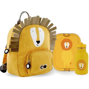 Trixie complete Back to School set - Mr. Lion. Rugzak, lunchtrommel en drinkfles