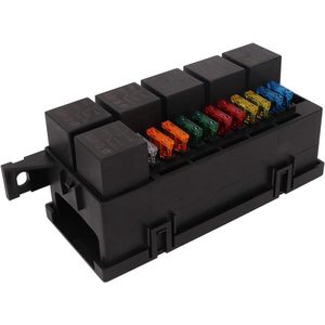 Zekering Relais Box 12V 6 Relais 11 ATC ATO 52 Crimp Terminals Universeel Waterdicht Kit met Z Bracket Design voor Auto Truck Marine Boot RV Trailer