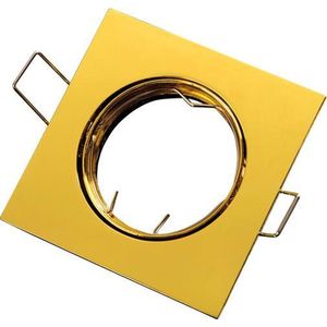 LED line Inbouwspot - Vierkant - Kantelbaar - GU10 Fitting - 80x80 mm - Goud