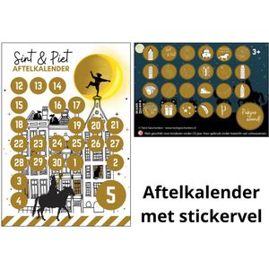 Sinterklaas aftelkalender met stickervel - sinterklaas - aftelkalender - aftelkalender - schoentje zetten - sinterklaas kalender