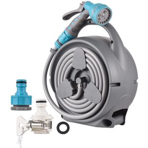 BellissiBo® Tuinslang Haspel - Tuinslang - Sproeier - 7 Modi Sproeier - Verstelbare Waterdruk - Duurzaam & Flexibel - 16M