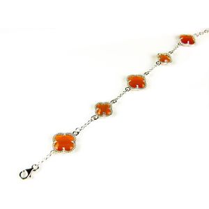 model 5 fiori armband in zilver oranje