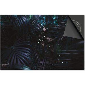 Inductie beschermer 81x52 - afdekplaat inductie mat - Dietrix Kookplaat beschermer - DELUXE - Jungle Donkere Bladeren