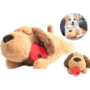 P&P Goods® Knuffel Hond met Hartslag – Puppyknuffel - Hondenknuffel voor Puppy - Snuggle Puppy - Knuffel met Hartslag & Speciaal voor Puppy's