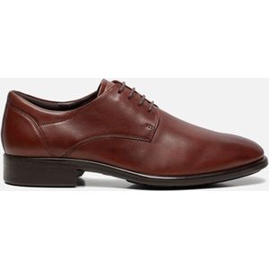 Ecco Citytray veterschoenen cognac - Maat 44