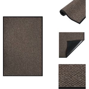 vidaXL Deurmat - Welkomstmat - 80 x 120 cm - Beige - 100% PP en vinyl - Deurmat