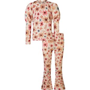 Noppies - Kledingset - Meisjes - 2 delig - Flaired Legging Advance Sandshell - Shirt Azalea Sandshell - Maat 122