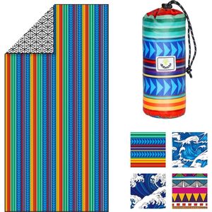 Microvezel strandhanddoek, ultralicht, zandafstotende handdoek, sneldrogend, absorberende sporthanddoek voor strand, zwembad, watersport, yoga, fitness