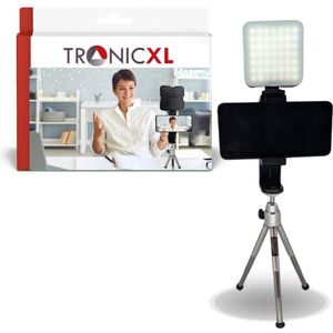 TronicXL Tripod10 Mini Smartphone Statief - LED Lamp - Verstelbaar