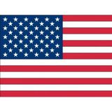 10x Binnen en buiten stickers USA/Amerika 10 cm - Amerikaanse vlag stickers - Supporter feestartikelen - Landen decoratie en versieringen