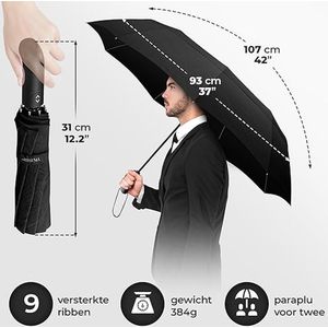 winddicht, sterk, automatische opvouwbare paraplu's voor wind en regen,