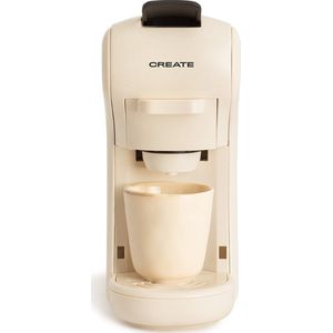 CREATE - Koffiemachine - Koffiecupmachine - Capsule Koffiezetapparaat - Nespresso, Dolce Gusto - 1450W - Gebroken wit - POTTS STYLANCE