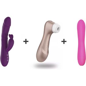Satisfyer pro 2 + Rabit vibrator| Next Generation| Luchtdruk Vibrator| Rabbit Tarzan Vibrator| Vibrators voor Vrouwen|Clitoris & G-spot Stimulator | Erotiek | Sex Toys| G-spot | zelfvoldoening| Clitoris simulator| Sextoy| Cadeau| voordeelpakket