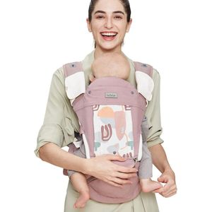 Babydrager met heupzitting met hoofddeksel, 3 zuignappenverlengingen (babydrager, opvouwbaar roze)