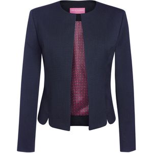 Jas Dames 42 EU (14 UK) Brook Taverner Lange mouw Navy Pin Dot 64% Polyester, 34% Viscose, 2% Elasthan