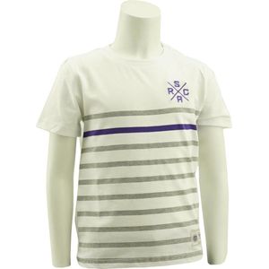 RSC Anderlecht gestreept t-shirt kids logo x maat 146/152 (11 a 12 jaar)