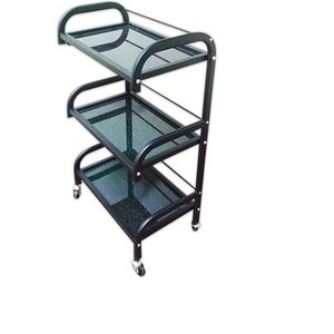 Instrumententafel - Drie planken - Glas - Zwart - Voor Schoonheidssalons