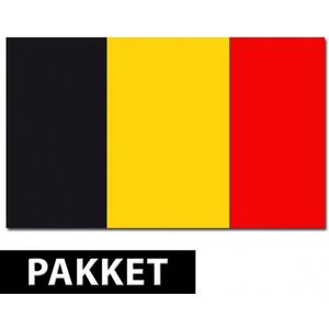 België Viersiering pakket - Zwart / Geel / Rood