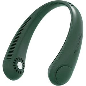 DrPhone BNC2 Draagbare Nekventilator - 2400 mAh Batterij - Bladloze Ventilatoren met 3 snelheden - Groen