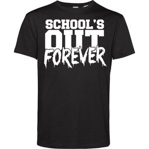 T-shirt School's Out Forever | Geslaagd Cadeau | Afgestudeerd | Diploma | Zwart | maat XL