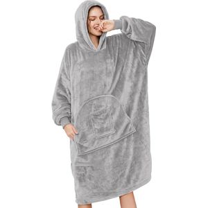 Hoodiedeken, Sherpa Extra Grote Fleecehoodie, / ochtendjas, Comfort Badjas voor dames en heren, wollig, Winter deken - Fleece dekentje - Hoodie Blanket