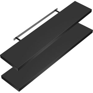 Zwevende Wandplank 90 cm - Houten Plank met 15 kg Draagkracht voor Keuken, Badkamer en Kantoor