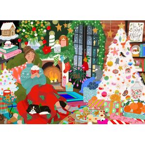 Pieces & Peace kerst puzzel 1500 stukjes - kerstcadeau puzzel.