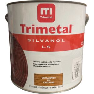 Trimetal Silvanol LS - Zijdeglans transparante 1 potsysteem beits - 2.50 L - 735 Kastanje