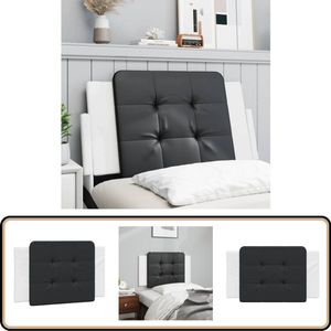 vidaXL Hoofdbordkussen 90 cm Kunstleer Zwart-Wit Hoofdbordkussen - Hoofdsteun - Sierkussens - Lederlook - Kunstleder
