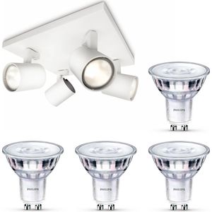 Philips myLiving Runner Opbouwspot - LED - Wit - 4 lichtpunten - Incl. Philips LED Scene Switch Gu10 50W