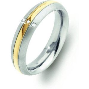 Titanium ring - Boccia - verguld - diamant - dames - sale Juwelier Verlinden St. Hubert - van €109,= voor €89,=