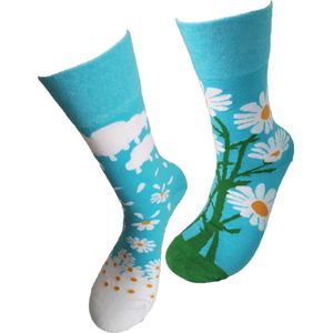 Verjaardag cadeau - vergeet me niet bloem sokken - vrolijke sokken - valentijn cadeau - aparte sokken - grappige sokken - leuke dames en heren sokken - moederdag - vaderdag - Socks waar je Happy van wordt - Maat 42-47