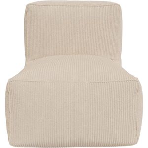 Vente-unique Fauteuil van beige ribfluweel NOUMARA