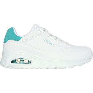 Skechers Uno - Pop Back Dames Sneakers - Wit;Mintgroen - Maat 42