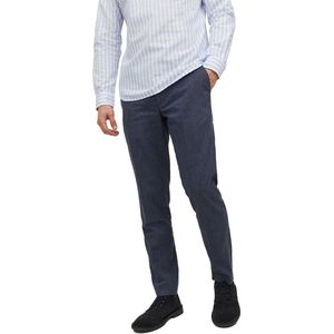 JACK & JONES Riviera Linen Trouser Fit slim fit - heren pantalon - blauw - Maat: 46