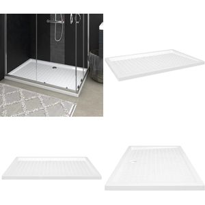 vidaXL Douchebak met noppen 80x120x4 cm ABS wit - Douchebak - Douchebakken - Douchebodem - Douchebodems