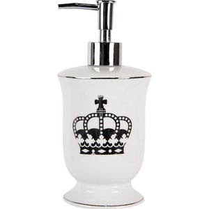 Clayre & Eef Zeepdispenser 350 ml Wit Keramiek