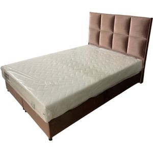 Boxspringset - 140x200 - Bruin - Tweepersoons