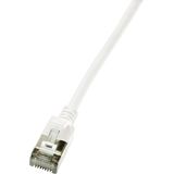 CAT6a U/FTP Ultraflex, 100% koper, wit, 0.5M - Netwerkkabel - Computerkabel - Kabel