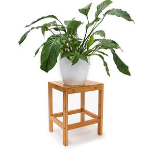 bamboe kruk - 40 x 28 x 32 cm - plantenkruk - badkamerkruk - vierkant