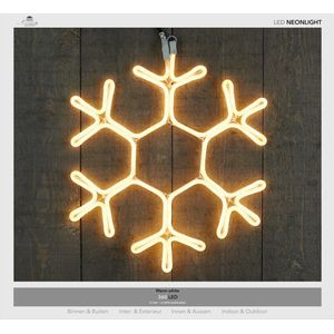 Anna Collection Verlichte sneeuwvlok - figuur - 51 cm - neon LED - kerstverlichting
