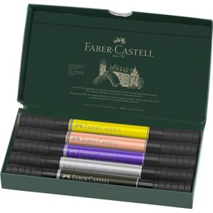 Faber-Castell tekenstift - Pitt Artist Pen - duo marker - Fashion - etui 5 stuks - FC-162006