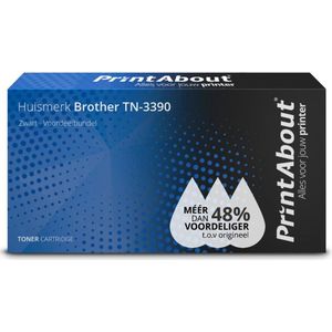 PrintAbout - Alternatief voor de Brother TN-3390 / Zwart / 2 Pack