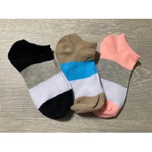 Kleurrijk set sokken - sokkenset van 3 paar - Enkelsokken - Unisex sokken - Multipack - Maat 36-41